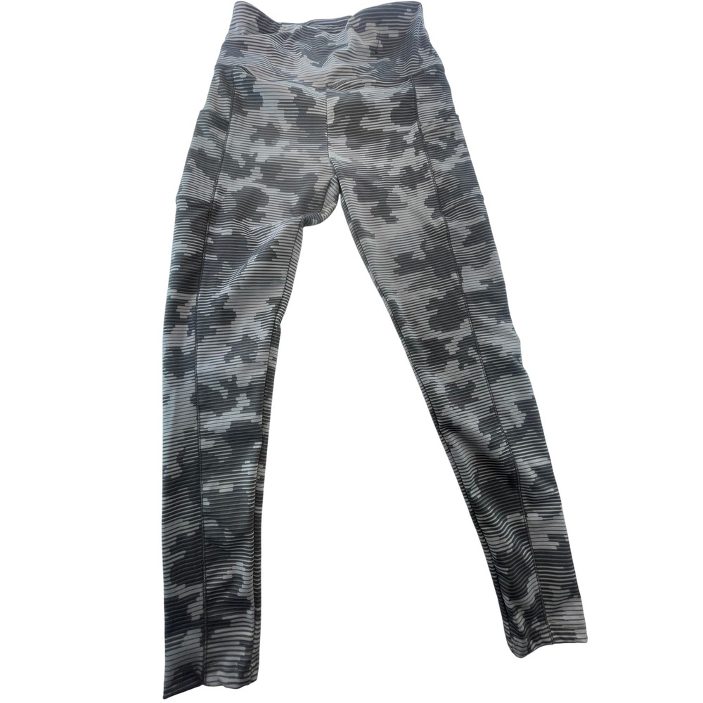 Shosho Gray Camouflage Athletic Leggings Women's Size Medium